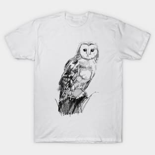 Barn Owl Art T-Shirt